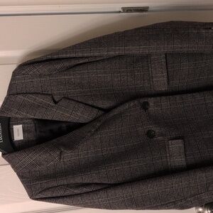 Women's Gray Plaid Blazer